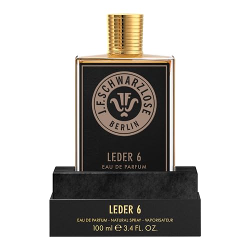 Schwarzlose Leder 6 - Perfume unisex EDP en aerosol, perfume de larga duración y cautivador con bergamota, limón, flor de naranja y nuez moscada - Spray corporal con aroma increíble y único, 3.4 onzas