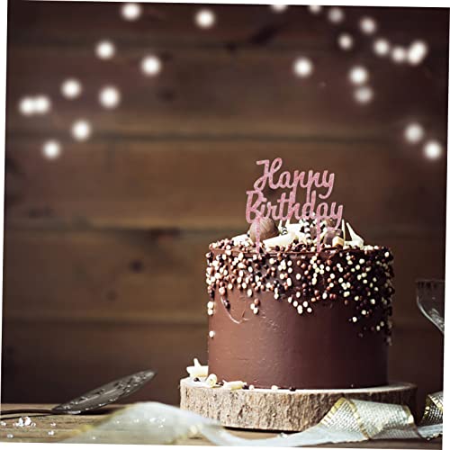 VILLFUL 2 Unidades Inserção Bolo Acrílico Decorações Bolo Aniversário Topo Bolo Acrílico Picaretas F