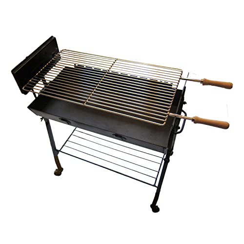 Tritogenia Inline Supreme Cyprus Charcoal Grill, Foukou, With One Variable Speed 0-55Rpm Motor One 6Rpm Motor, 304 Food Grade Stainless Steel Grill, Bottom Rack,And Wheels. #TOP4
