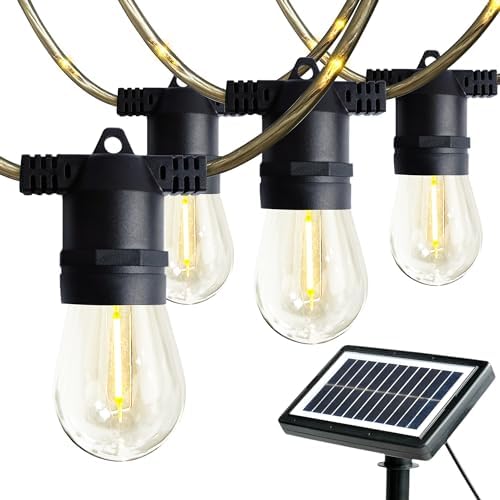 Solar String Lights Outdoor Glowing Wires 29FT（11+18） Solar Powered