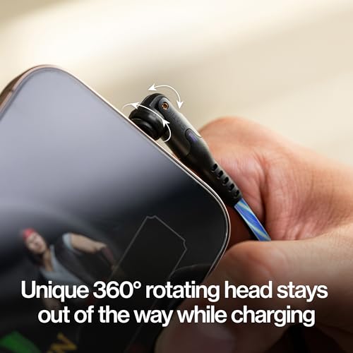 Statik 360 Pro Universal Magnetic Charging Cable - 100W Fast Charging USB C Charging Cable, Magnetic Charger Cable Compatible with Apple Devices, USB-C, Micro-USB, USB-A Adapter - GloBright 6FT/2M by Statik - Used condition - Image 4