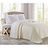 Charisma Deluxe Woven King Ivory Blanket