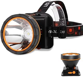 haoyehome Headlamp Rechargeable, 90000 Lumen Super Bright Headlamp Flashlight, Waterproof USB LED Headlight, 2 Modes Head Lights for Outdoor Camping Fishing Hunting