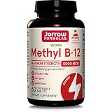 Jarrow Formulas Maximum Strength Methyl B-12 5000 mcg - 60 Chewable Tablets, Cherry Flavored - Bioac