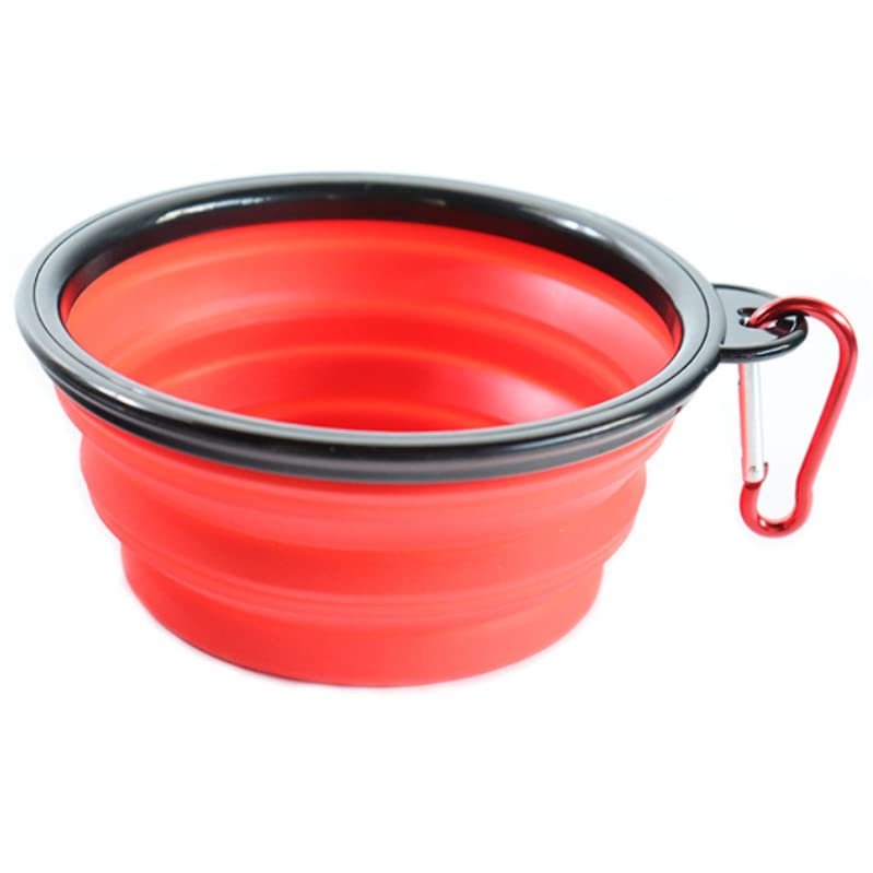Medium Collapsible Pet Feeding Bowl [Red]