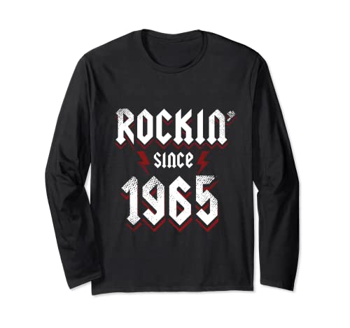 Rockin Since 1965 58 Year Old Rock Music 58th Birthday Long Sleeve T-Shirt