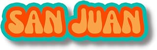 San Juan Puerto Rico Travel Sticker, Multiple Colors, Vinyl Laptop Water Bottle Sticker, Places I've Been, Trendy Luggage Decal, Vintage Travel Inspired (Amalfi)