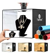 Amazon | Lightdow 撮影ボックス 40x40CM 折りたたみ可能 撮影ブース 6