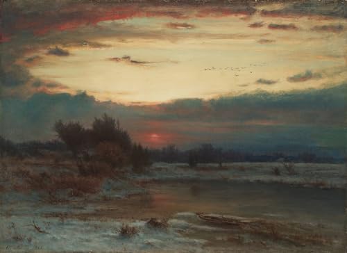 Moderne Art Murale Impression George Inness ciel d'hiver poster graffiti pour salon 60x90