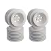 DE Racing Gambler Rear Sprint White Wheels (2) w/ 12mm Hex/AE -TLR