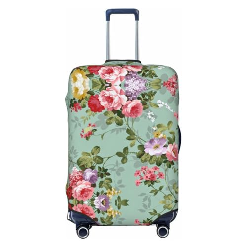 Flower (2) Print Luggage Suitcase Cover Protector Luggage Washable Covers With Concealed Zipper