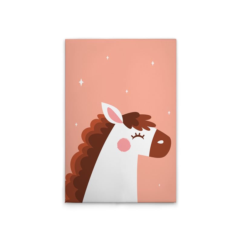 Toile licorne rose et blanc A.S. Création tableau mural enfant 60x90