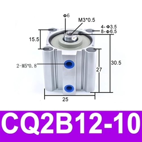 Actuador neumático compacto CQ2B de doble efecto modelo CQ2B12-10 3