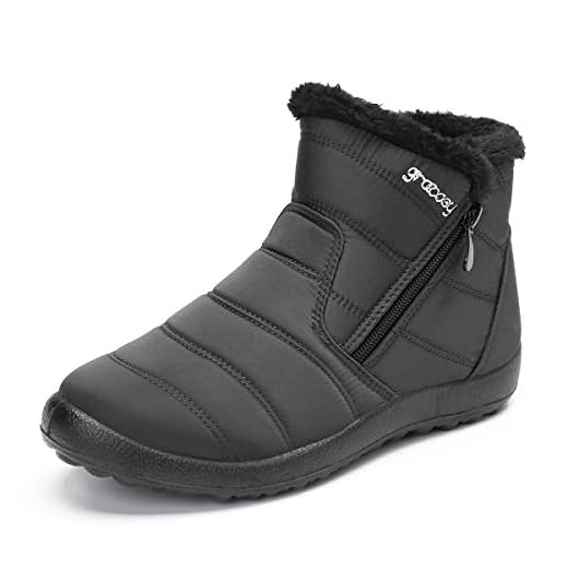 gracosy Botas de Mujer 2020 Otoño Invierno Goma Encaje Forro de Piel Punta Redonda Botas de Nieve Zapatos de Trabajo Formal Calzado Antideslizante Ligero Botines Que Caminan