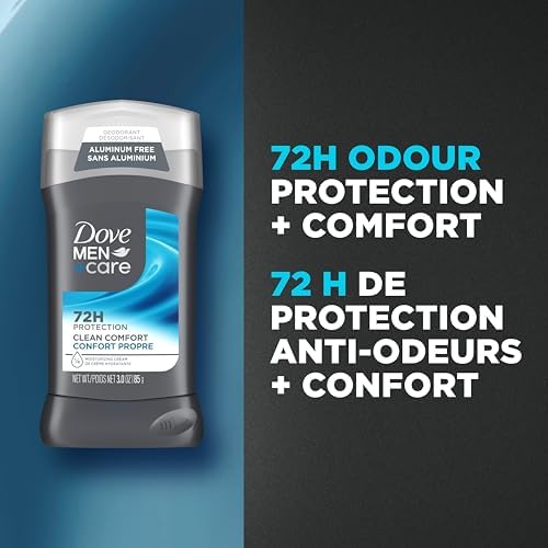 Dove Men+Care Aluminum Free Deodorant Stick, with 1/4 Moisturizing Cream, for 72H Odour Protection, Clean Comfort, 85 g — view 4