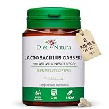 DIETI NATURA Lactobacillus Gasseri 200 Mil Millones UFC/g - 60 Cápsulas Veganas - 1 Cápsula Diaria - Probiótico para Bienestar Digestivo - Equilibrio de la Microbiota Intestinal y Control de Peso