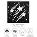 Shooting Stars Silk Like Head Scarf for Women Bandana for Hair Wrapping Fashion Accessory Square Hair Scarves 18