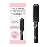 L'ANGE HAIR Smooth-It 2-in-1 Hot Comb Straightener | Digital Straightening Comb with Adjustable Heat Dial | Ionic Technology for Frizz-Free Styling | for All Hair Types (Digital Comb - Black)