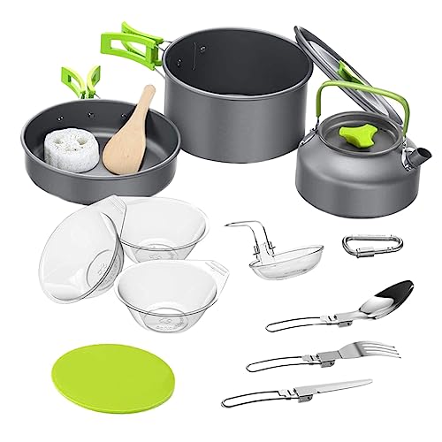 NAMOARLY Camping Cooking Kit Titanium Portable Cookware Outdoor Cooking Set Compact for Hiking