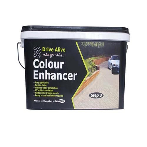 Bond-It 4L Drive Alive Colour Enhancer Brick Block Sealer Paths & Driveways Color Enhances and Protects Paving, Patios and Blocks (Charcoal)