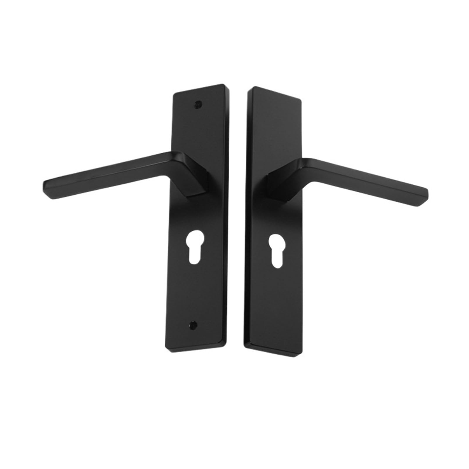 Serrure de porte d'intérieur en bois noire moderne en alliage de zinc