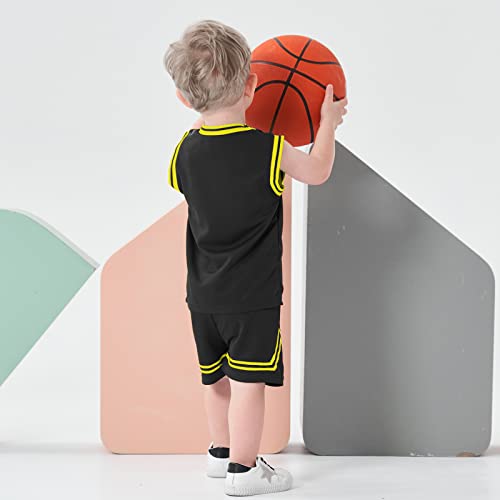Image of Volunboy Kids Sports Shorts Sets Boys Jerseys Tracksuit 2 Piece Basketball Performance Tank Top and Mesh Shorts Set
