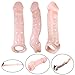 Penis Condom Extender with Cock Ring, James Love Soft Penis Enlarger Sleeve Sexual Delay Ejaculation Erection Enhancing Improve Endurance Bigger Harder Longer Stronger Penis Sex Toy for Men