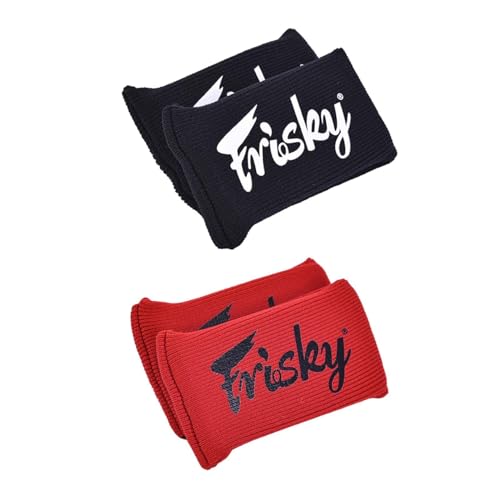 Tdoutop Knuckle Guards for MMA and Kickboxing with Gel Padding, Black and red