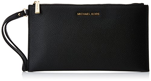 MICHAEL Michael Kors Women's Mercer Leather Clutch Bag Black One Size