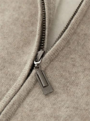 Men Women Hooded Cardigans Sweater Cashmere Pockets Zippers Soft Thick 100 Percent Merino Wool Knitted3