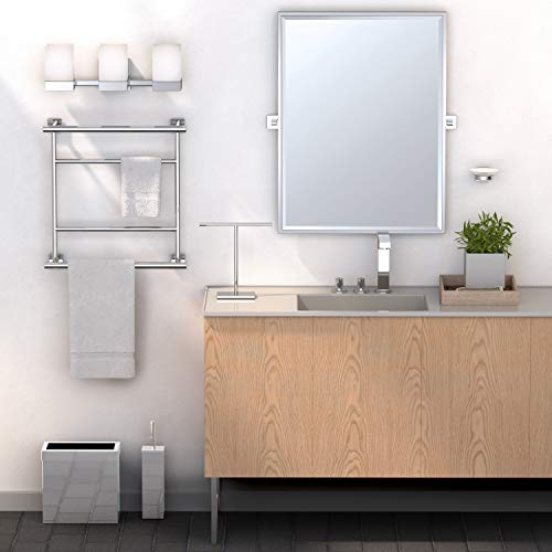 Gatco 1444C, Modern Rectangle Base Freestanding Countertop Towel Holder, Chrome #TOP3