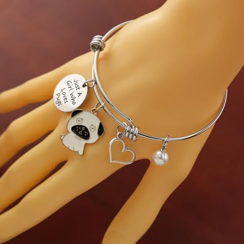 Pugs Gift Pugs Mom Bracelet Memorial Jewelry image 5
