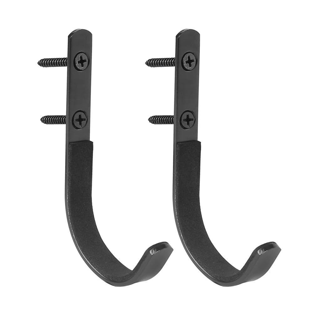 MiOYOOW 2 Pezzi Supporto per Pistola, Porta Fucile da Parete in Acciaio Inossidabile, Espositore Ganci per Fucili per Appendere Arco Pistola Tiro Display all'Interno(3,8-4 cm di Diametro Interno)