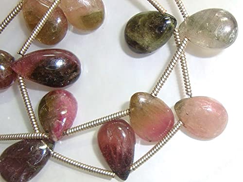 Tourmaline briolette naturelle multicolore en fil pour fabriquer un cadeau d'anniversaire