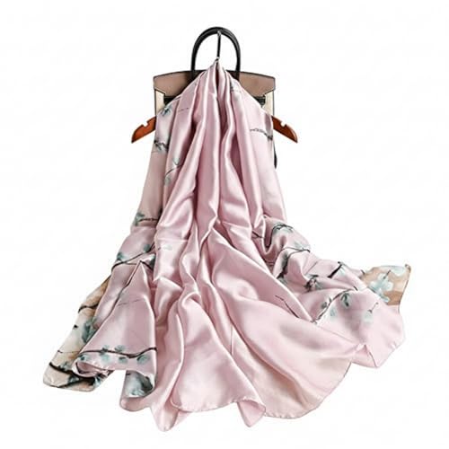 Image of Floral Printed Silk stole | silk Scarf for Women | stylish silk stole for women | Soft Lightweight Stole, Shawl & Neck Wrap | Scarf for Wedding, Party, Travel & Casual Wear