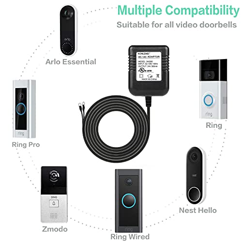 Konlemei Doorbell Power Adapter For Ring, 24V Universal Transformer Compatible With Multiple Types,16Ft/5M,24V #TOP1