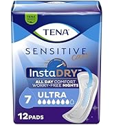 Tena Sensitive Care Ultra InstaDry Pads for Women, Postpartum and Bladder Leaks, Ultra Absorbency...