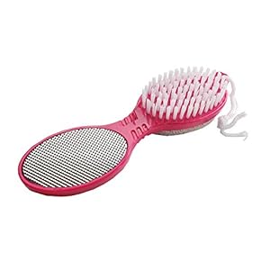 4 in 1 The Pedi Care Stick 4 Sided Pedicure Paddle Metal File and Emery Board Tool with Pumice Stone for Feet by DreamCut