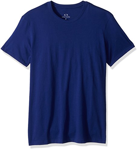 A|X Armani Exchange Men's Classic Cotton Crew tee, Ultra Marine, M