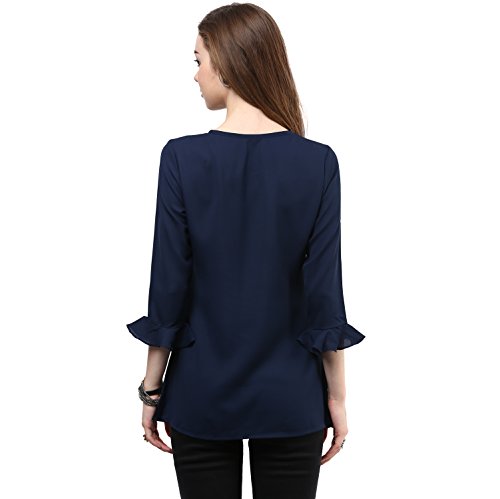 Image of RARE Women Navy Blue Georgette Top (EP1008A)