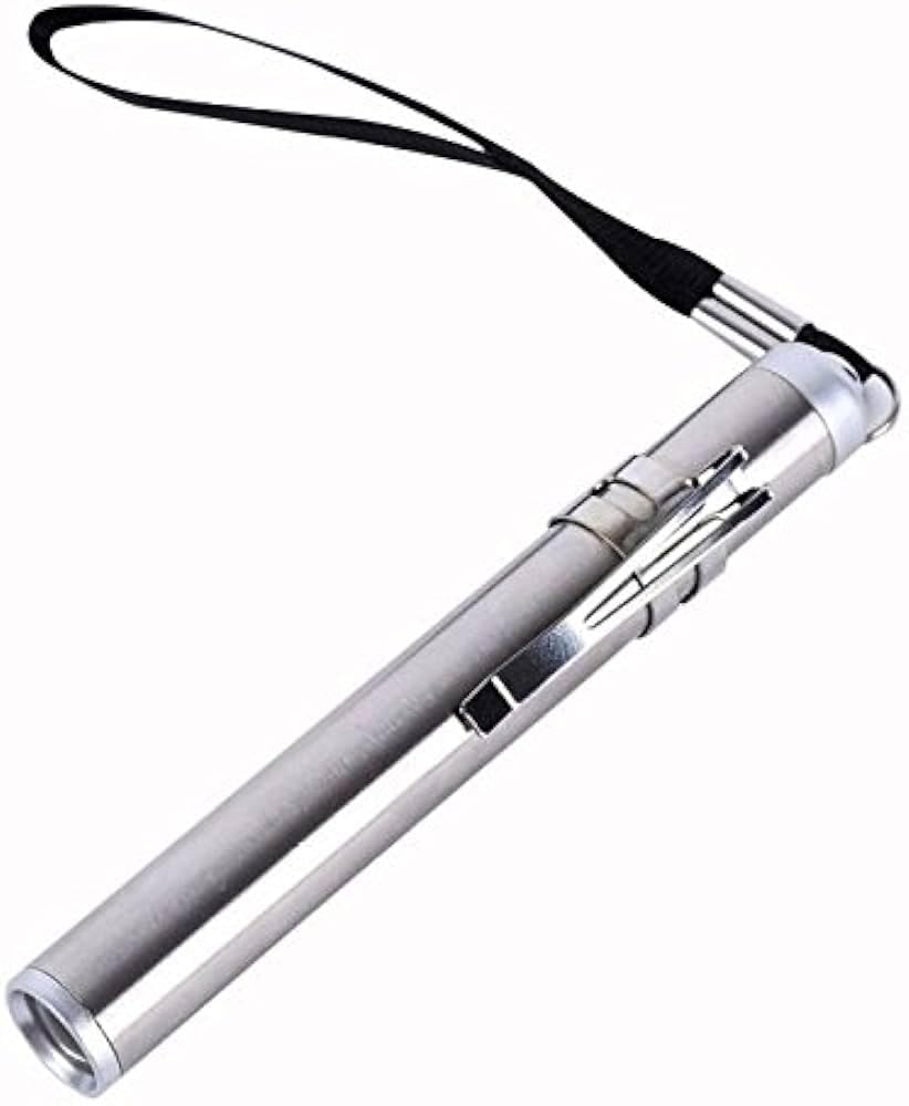 Eis Mini Super Bright Torch Stainless Steel LED Flashlight Round | Portable Torch Mini Moon Lights Medical Doctor Light Torch (Pack of 1)