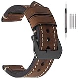 【Seleccione el tamaño adecuado】Antes de comprar, mida primero el ancho de la orejeta de su reloj, es muy importante elegir las correas de reloj del ancho adecuado para su reloj.CADA UNO proporciona correas de reloj de 20 mm 22 mm 24 mm 26 mm, pueden satisfacer sus diferentes necesidades de tamaño.