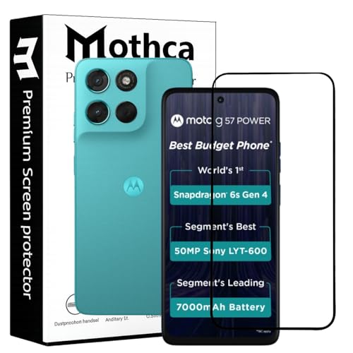 Image of Mothca Military-Grade Tempered Glass Screen Protector Compatible for Moto G67 Power / G57 Power 5G with Edge to Edge Coverage - Case Friendly, Anti-Scratch & Bubble-Free Installation Kit