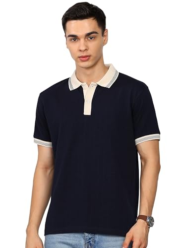 Image of Alan Jones Clothing Men's Textured Cotton Rich Polo T-Shirt | Classic Short Sleeve Polo for Casual Wear