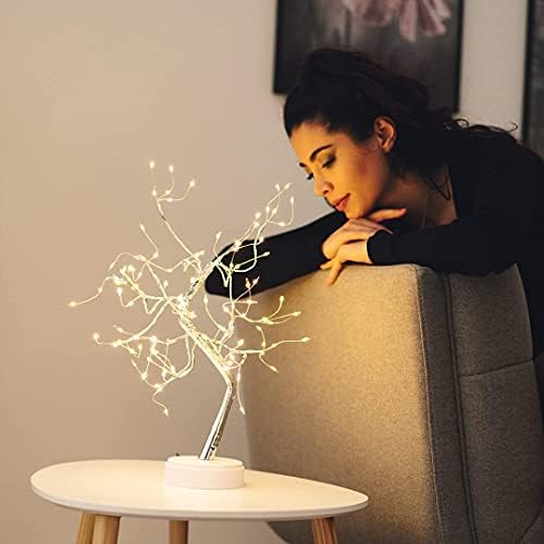 ITICdecor Fairy Tree Table Lamp,Fairy Night Light, DIY Adjustable Branch,108 LED USB Battery Powered Gift for Girls Women Teens Home Room Party Wedding Decoration