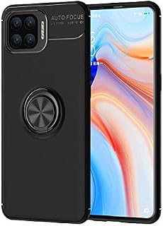 Spia Oppo A73 Kılıf Siyah-Siyah Draco Yüzüklü Silikon Orijinal Esnek İnce Geliştirilmiş Dayanıklı Darbe Karşıtı Koruyucu Yeni Nesil Tasarım (Oppo A73, Siyah-Siyah)
