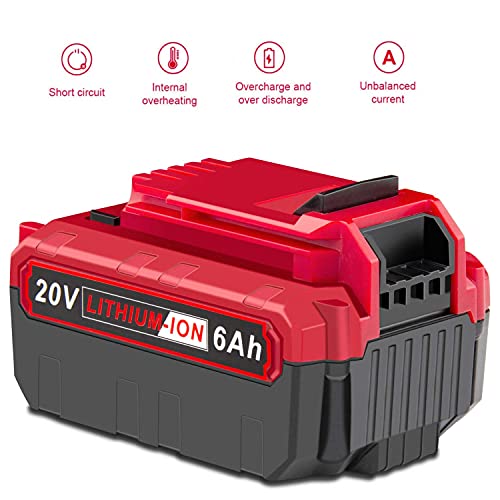 Futurebatt [2Pack] High-Output 6.0Ah 20V Battery Replacement for Porter Cable 20-Volt Max Lithium Power Tools PCC685L PCC680L PCC682L Batteries - Thumbnail 2