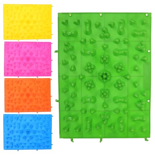 DECORNIJIA 5pcs Foot Massager Mat Reflexology Pads Plastic Acupoint Massage Board for Foot Sole Relief and Agile Reaction Training, Multi- for Outdoor Team Building and Wellness