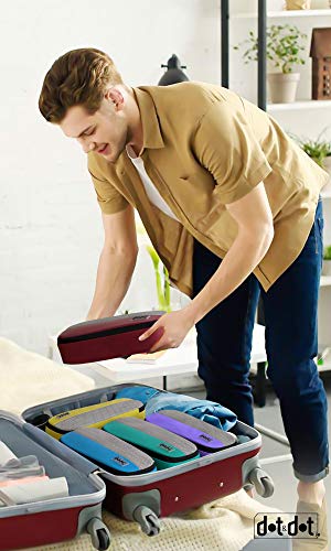 Slim Packing Cubes for Suitcases - 5 Pcs set of Packing Cubes for Travel - Packing Cubes for Carry on Suitcase Organizer Bags - Travel Cubes Travel Organizer Bags for Luggage