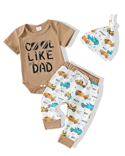 Image of NZRVAWS Baby Boy Clothes Preemie Infant Boy Bear Outfits Jumpsuit Bodysuit Letter Print Romper